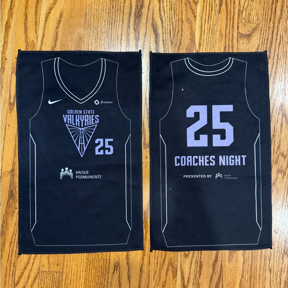 Collectible Golden State Valkyries Black and Purple Rally Towel